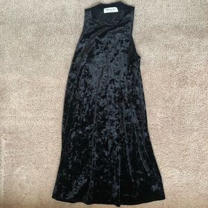 Black velvet dress